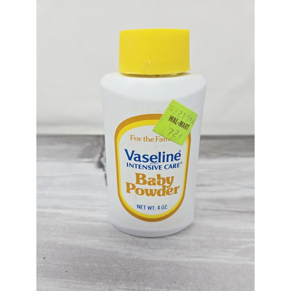 Vintage‎ Vaseline Intensive Care Baby Powder 4 oz Talc Movie Prop 80% Full